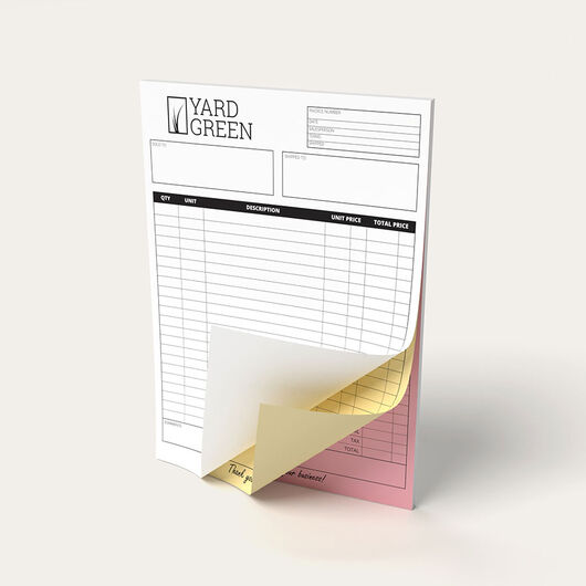 carbonless forms small business marketing materials a